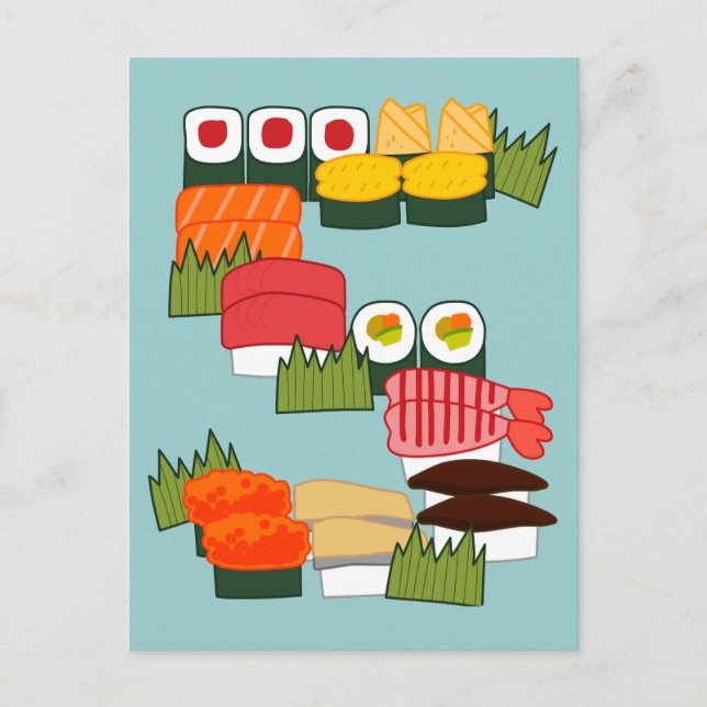 S für Sushi Postcard Postkarte (Vorderseite)