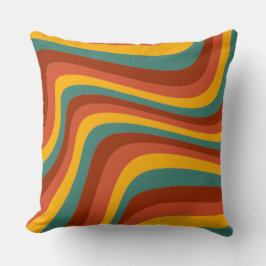 S Groovy Wavy 70er Pattern Pillows Kissen