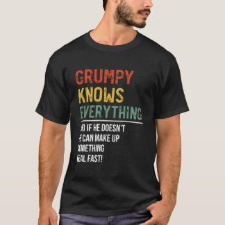 S Grumpy weiß alles Vatertag Grumpy T-Shirt
