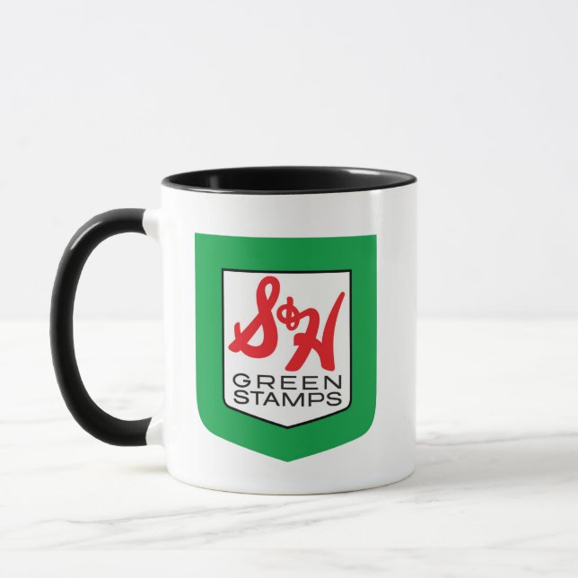 S & H Grüne Briefmarke Tasse (Links)
