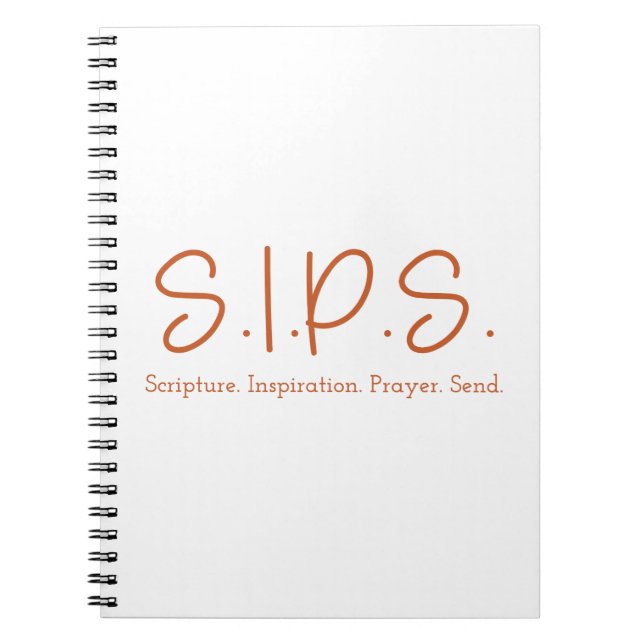 S.I.P.S-Notebook - Orange Notizblock (Vorderseite)
