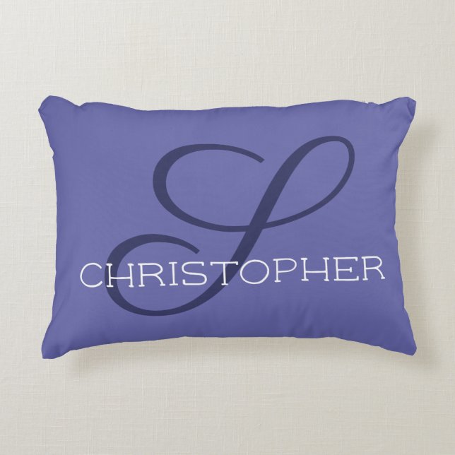 S Initial Individuelle Name Calligraphy Trendy Dekokissen (Vorderseite)