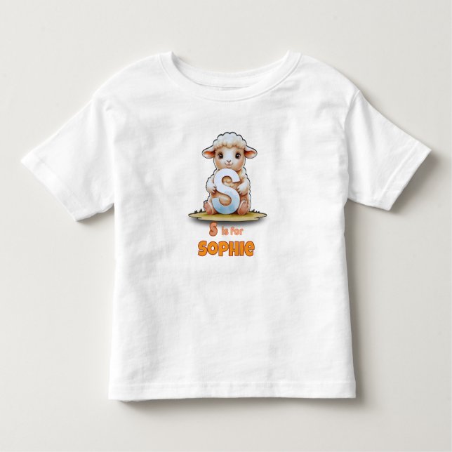 S is for Sophie - Personalized Toddler Shirt (Vorderseite)