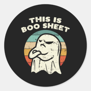 s ist boobelghost retro halloween kostüme men men  runder aufkleber