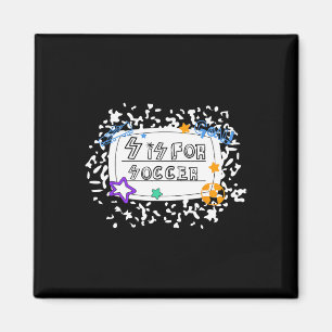 S ist für Fußball Composition Notebook Spieltags-L Magnet