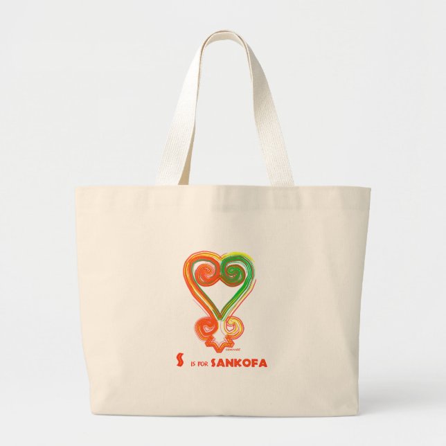 S ist für Sankofa Jumbo Stoffbeutel (Vorne)