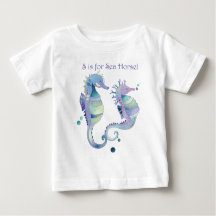 S ist für Sea Horse Niedlich Baby