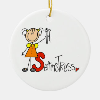S ist für Seamstress Keramik Ornament