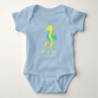 S ist für Seepferd Sea Horse Blue Green Beach Ocea