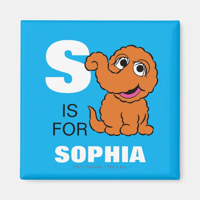 S ist für Snuffleupagus | Name hinzufügen Magnet (Vorne)