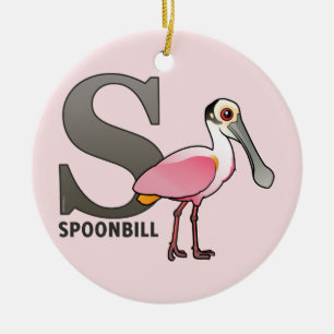 S ist für Spoonbill Keramikornament