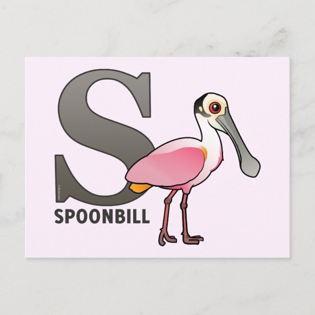 S ist für Spoonbill Postkarte (Vorderseite)