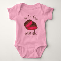 S ist für STEAK Rare Meat Feinschmecker Alphabet A