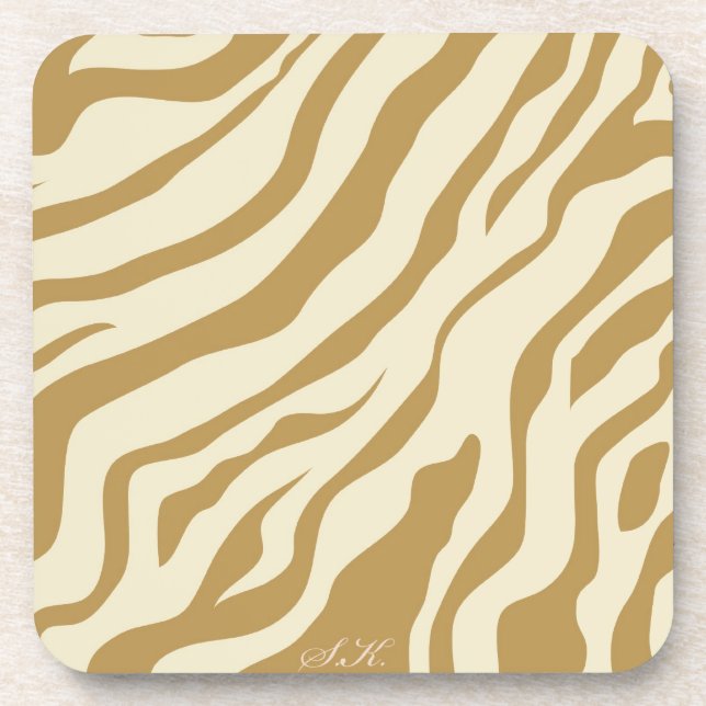 S.K.: Zebra Fever Cork Untersetzer (Vorderseite)