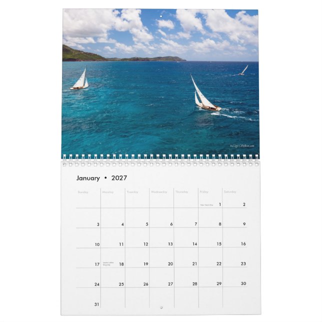 S-Klasse Antigua 2014 segelnder Kalender (Jan 2027)