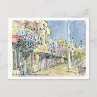 S. Kongress Ave. in Monroe St., Austin, Texas Postkarte