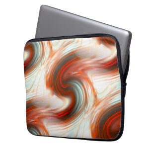 S-Kurve in oysterbeige Textur und rot schattiert a Laptopschutzhülle