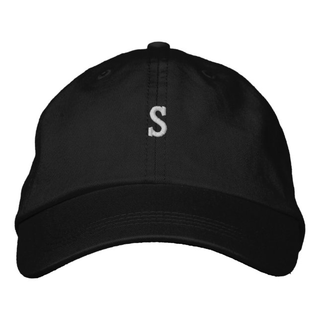 S Letter Monogram Logo bestickt Bestickte Baseballkappe (Vorderseite)