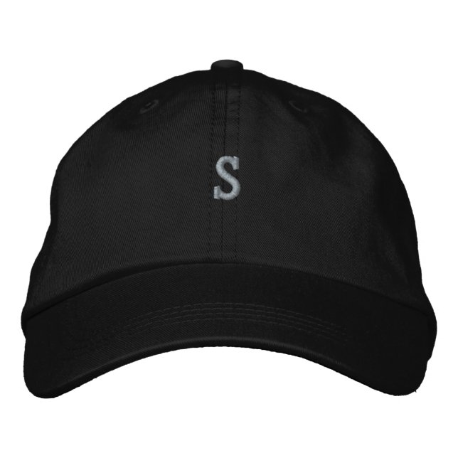 S Letter Monogram Logo bestickt Bestickte Baseballkappe (Vorderseite)