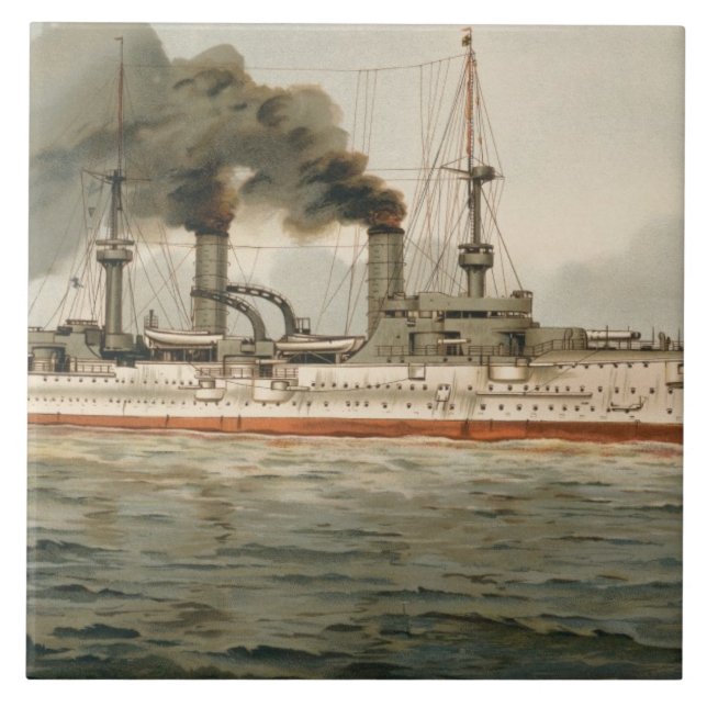 S.M. Grosse Kreuzer "Furst Bismarck" (H.M. Great C Fliese (Vorderseite)