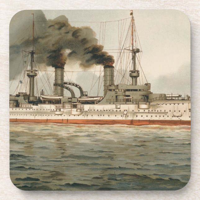 S.M. Grosse Kreuzer "Furst Bismarck" (H.M. Great C Getränkeuntersetzer (Vorderseite)