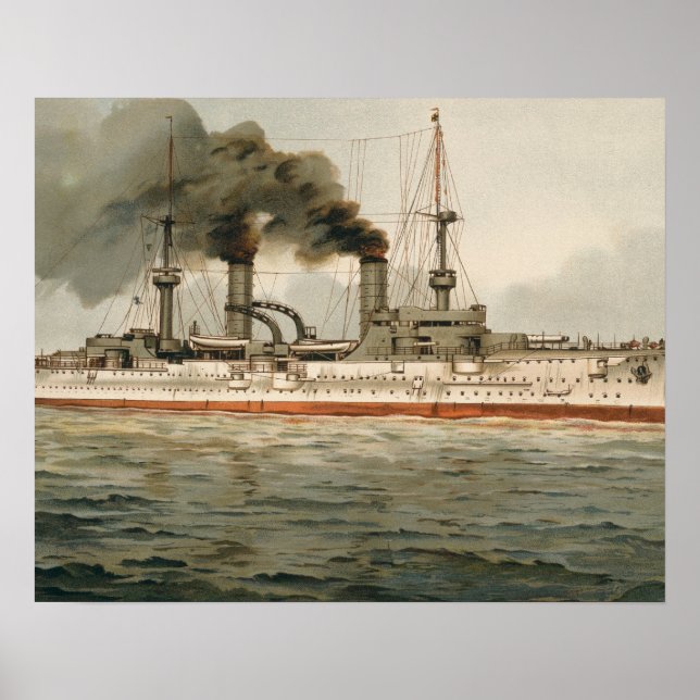 S.M. Grosse Kreuzer 'Furst Bismarck' (H.M. Great C Poster (Vorne)