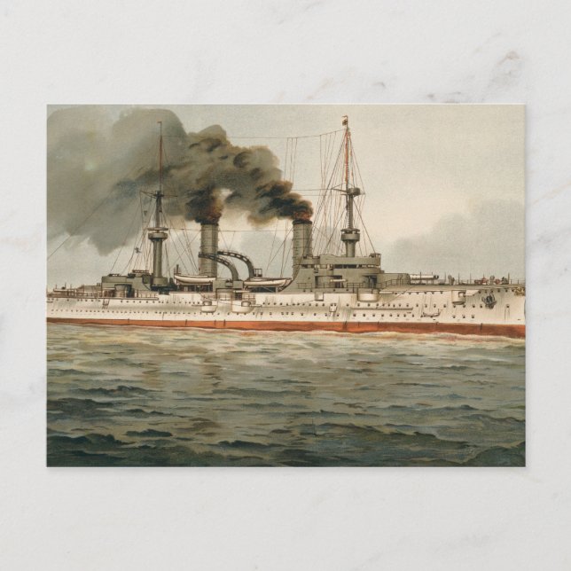 S.M. Grosse Kreuzer 'Furst Bismarck' (H.M. Great C Postkarte (Vorderseite)