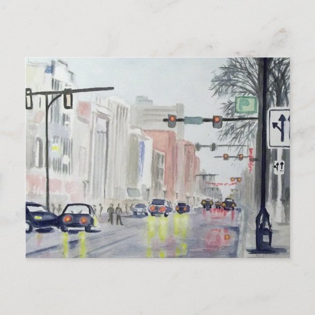 S Main St, Ann Arbor Michigan Postkarte (Vorderseite)