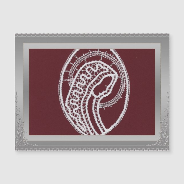 S. Mary Elegantes Foto an der silbernen Grenze Magnetkarte (Vorderseite)