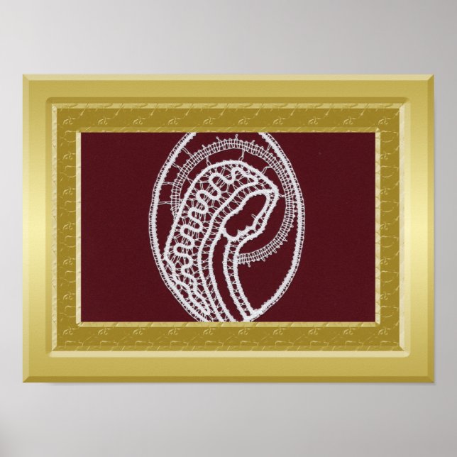 S. Mary Opulent Gold Rahmen Custom Foto Poster (Vorne)