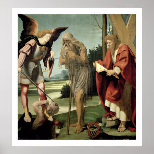 S. Michael, Andrew und Onuphrius (Öl auf Tafel) Poster