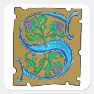 S - MINIATURE QUADRATISCHER AUFKLEBER