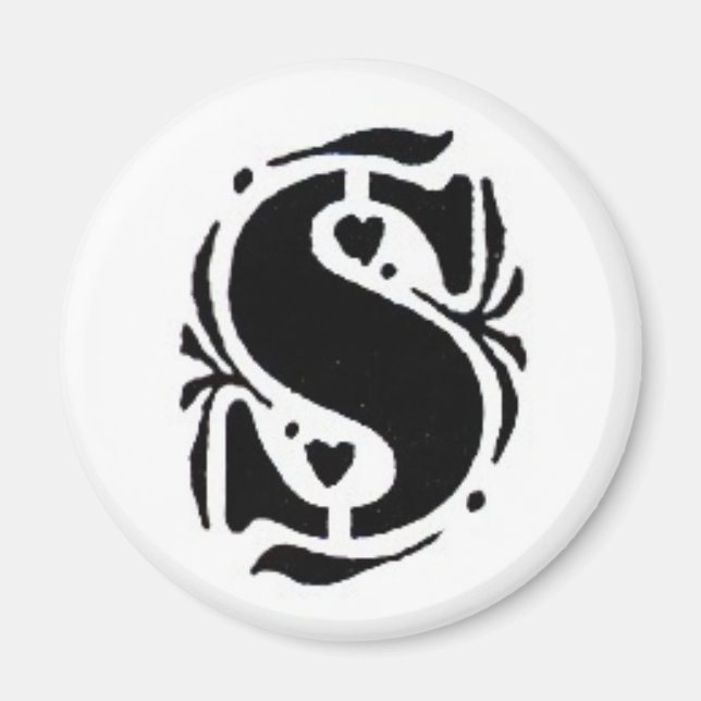 S mit Herz Magnet (Vorne)