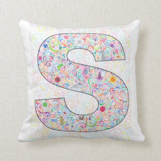 "S" mit Monogramm Throw-Kissen Kissen