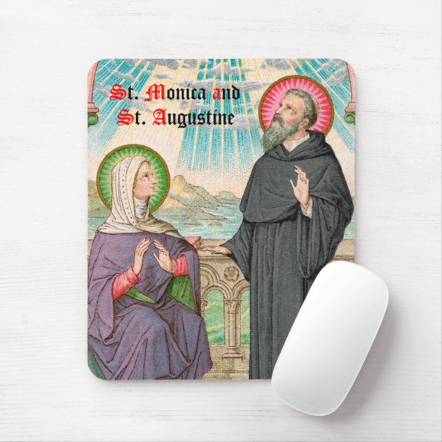 S. Monica und Augustine in Ostia (SAU 047) Mousepad (Mit Mouse)