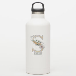 S Monogramm Floral Personalisiert Aufkleber