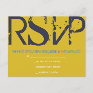 S-Monogramm-Initialen-Bar-Schläger Mitzvah RSVP Karte