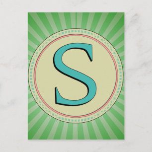 S MONOGRAMM SCHREIBEN POSTKARTE