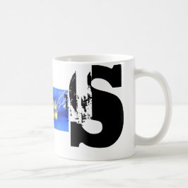 S-Monogramm typografische Grunge Tasse