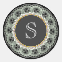 S Monogramm Weiß auf der Vintagen, schwarzen Spitz