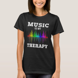 S musical quotes music is my therapequalizer dj T-Shirt