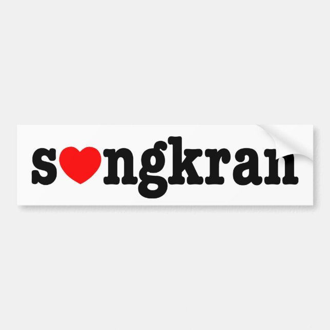 s ❤ ngkran ~ Heart Songkran Autoaufkleber (Vorne)