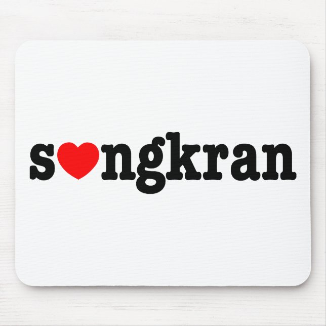 s ❤ ngkran ~ Herz (Liebe) Songkran Mousepad (Vorne)