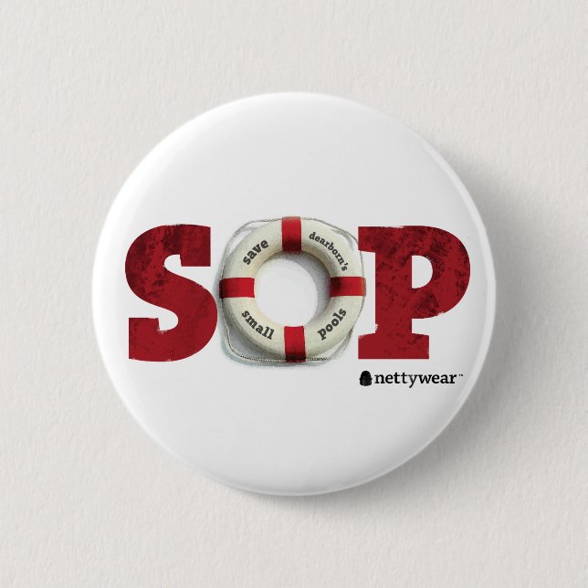 S.O.P retten Dearborns kleinen Pool-Knopf Button (Vorderseite)