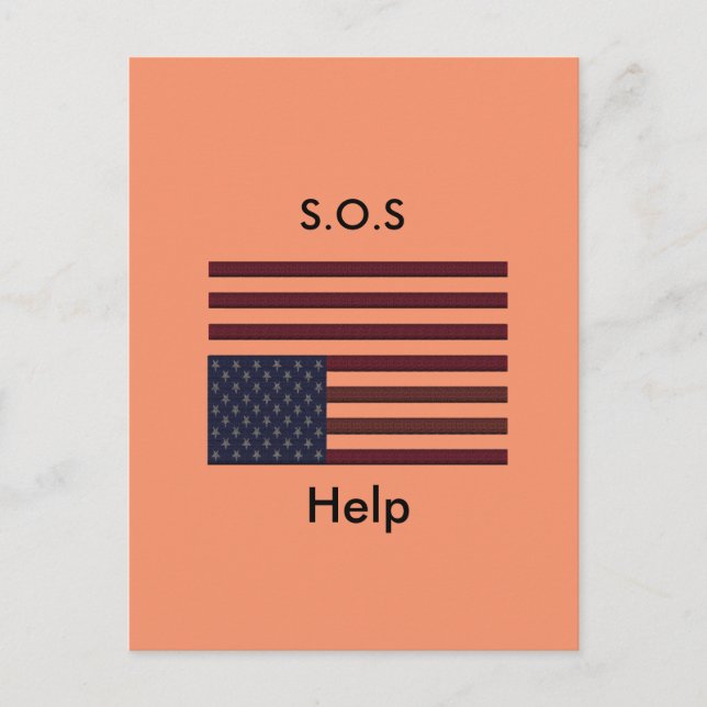 S.O.S-Hilfe Postkarte (Vorderseite)