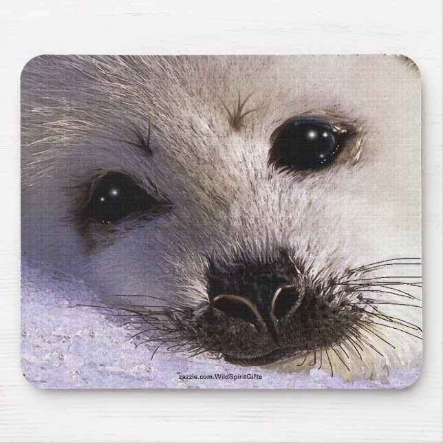 S.O.S. RETTE UNSERE HARP SIEGEL Wildlife Mousepad (Vorne)