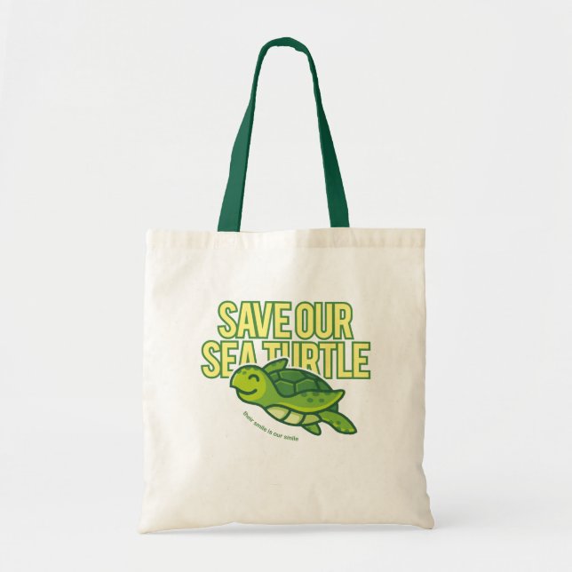 S.O.S retten unsere Seeschildkröte-Tasche Tragetasche (Vorne)