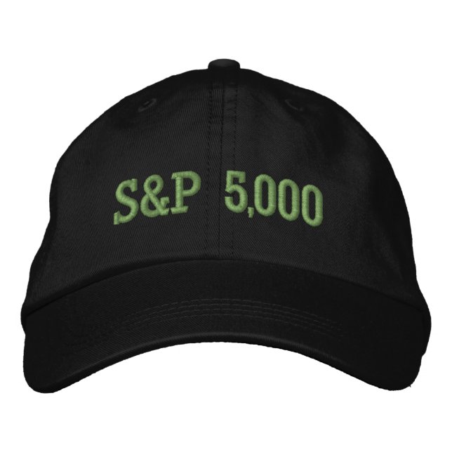 S&P 5.000 Level Stock Market Index Celebration Bestickte Baseballkappe (Vorderseite)