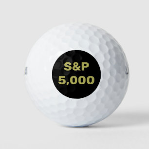 S&P 5.000 Level Stock Market Index Celebration Golfball