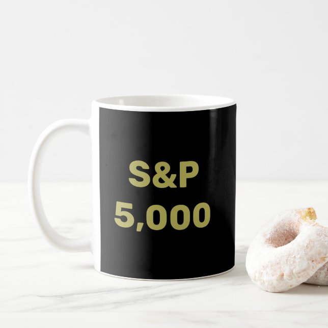 S&P 5.000 Level Stock Market Index Celebration Kaffeetasse (Mit Donut)